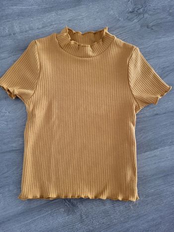 Tee-shirt manche courte moutarde