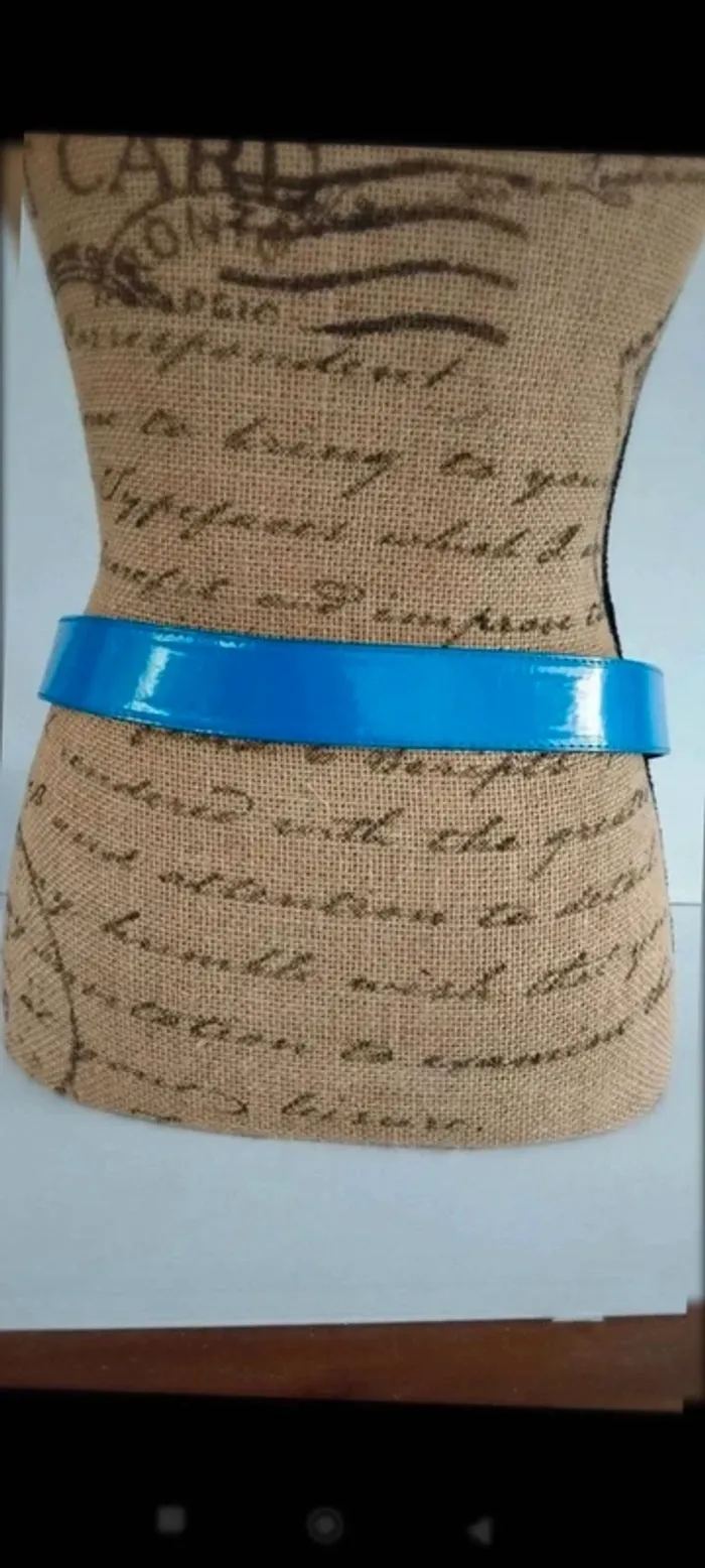 Ceinture bleu boucle argenté femme 95 cm - photo numéro 5