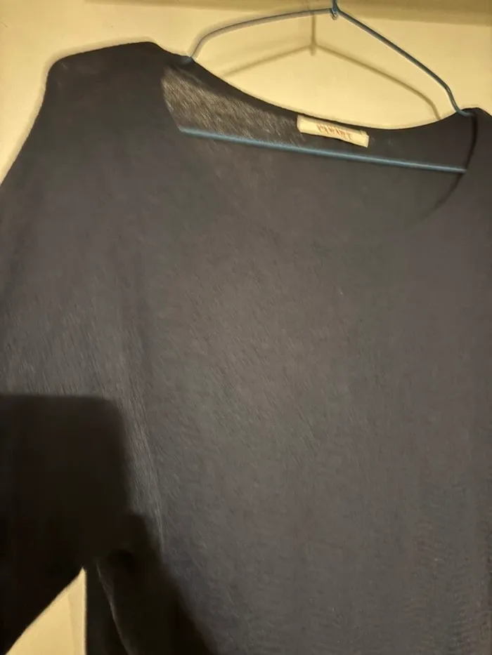 Jolie pull long bleu marine Camaïeu taille 40-L - photo numéro 2