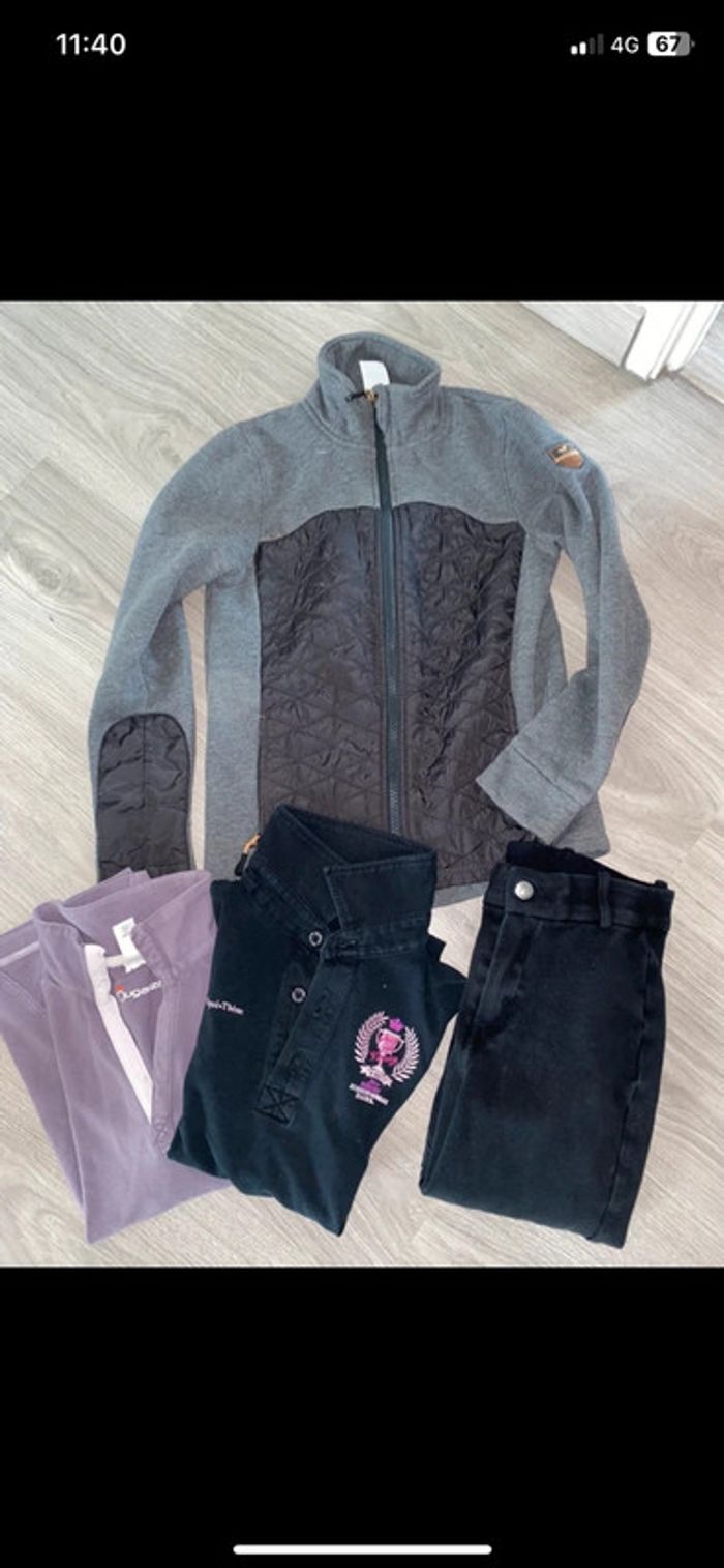 Lot vêtements d’équitation 8 ans fouganza