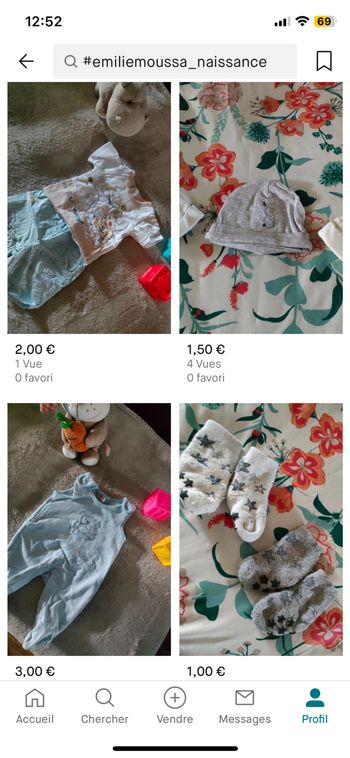 Vend vêtements garçon naissance
