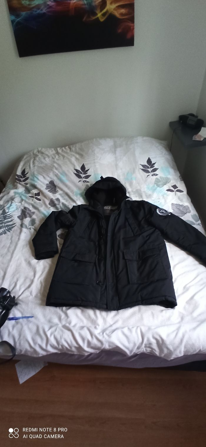 Manteau noir 3 XL superdry