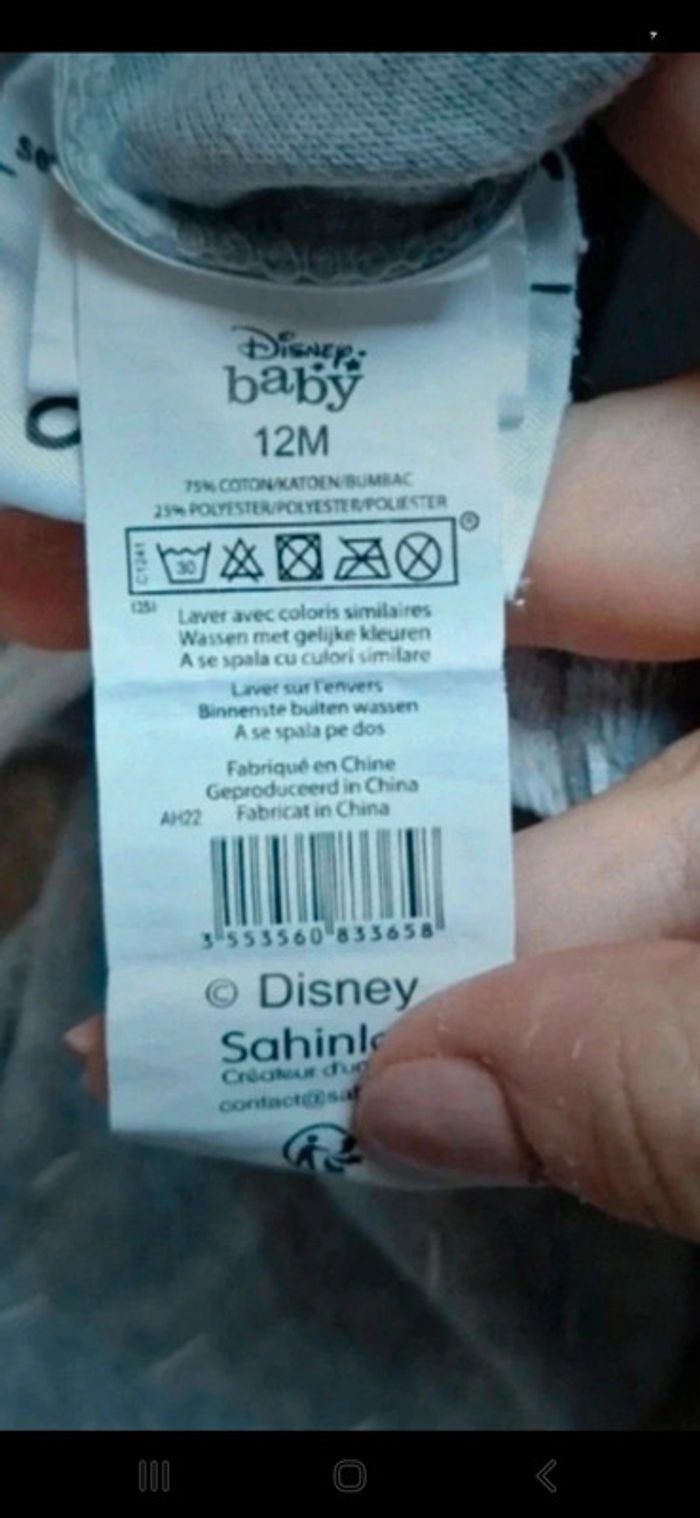 Pyjama ouverture arrière Disney Baby Kiabi 12mois 👻 - photo numéro 6