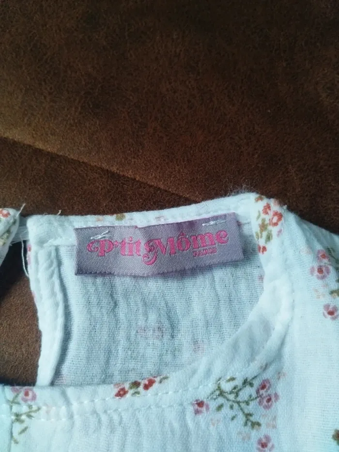 Blouse gaz de coton fleurie 6 ans - photo numéro 3