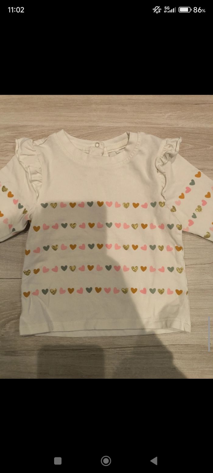 Tee shirt manches longues taille 9 mois - photo numéro 2