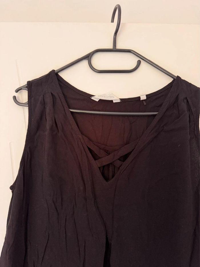 Débardeur noir col V - taille L - photo numéro 2