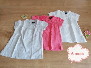 Lot de 3 tee shirts été bébé fille 6 mois Kiabi #espanolitinafille6mois