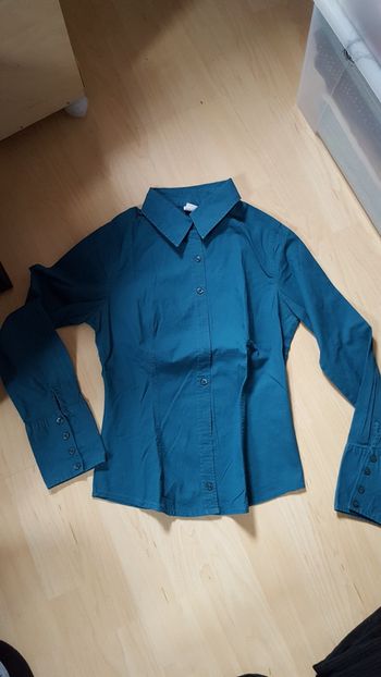 Chemise bleu canard