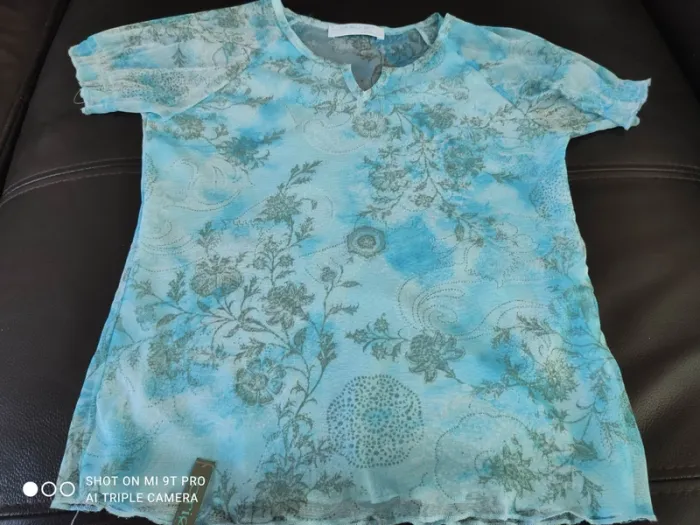 Tee shirt voilage Lorie Lisa rose 12 ans