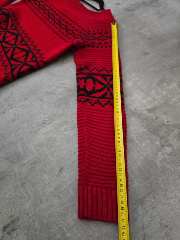 Pull Chaps col rond rouge à motif femme taille S – Élégant, tendance et confortable - photo numéro 8