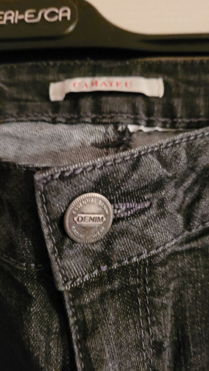Jeans femme gris noir camaieu - photo numéro 2