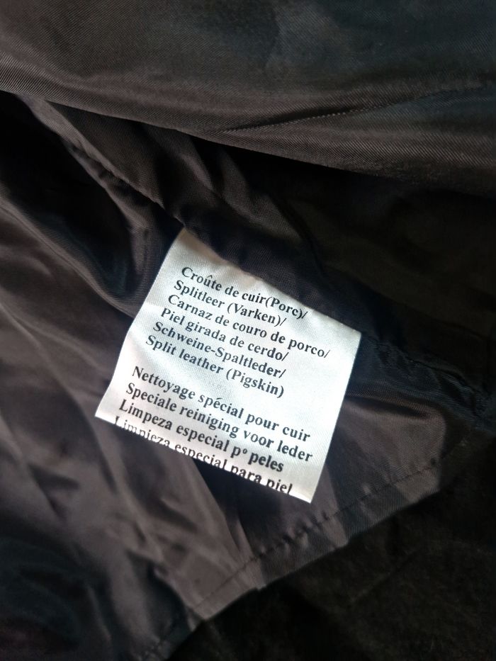 Blouson cuir , long , femme , taille 34 / 36 - photo numéro 6