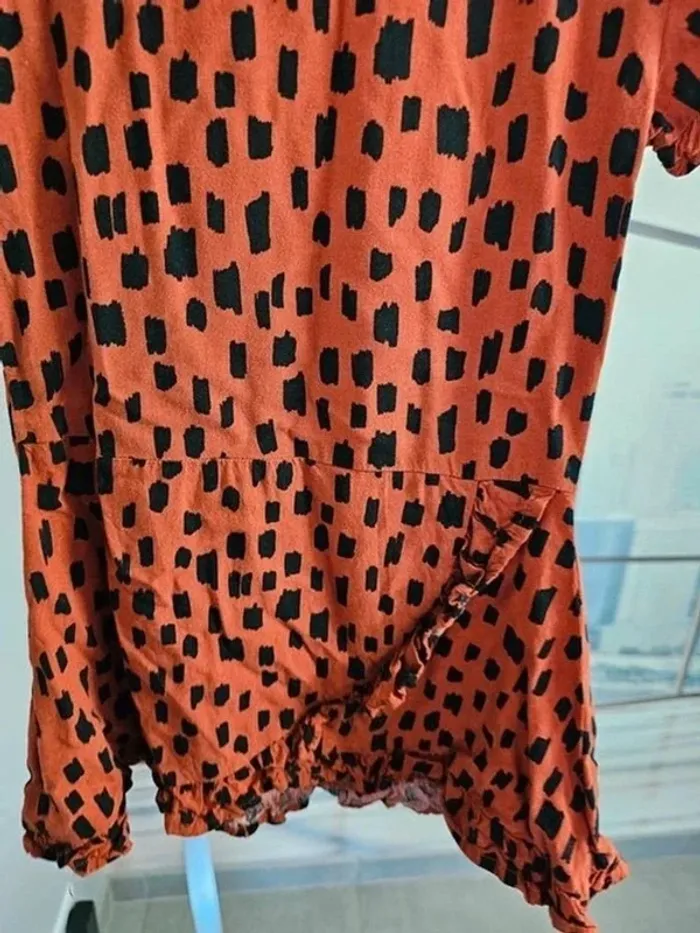 Robe brique avec motif noir taille 98/104 cm - photo numéro 6
