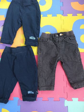 Lot pantalons divers 12 mois