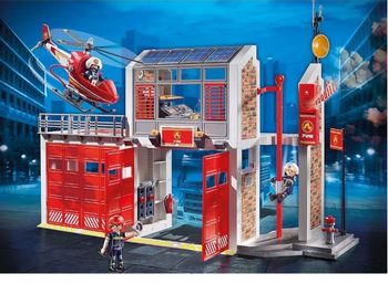 Caserne des pompiers playmobil pas cher