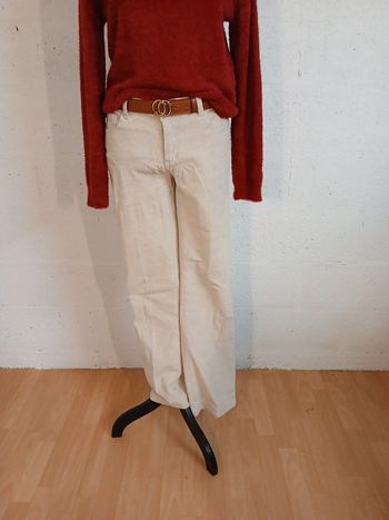 Pantalon velours crème 3 suisses 36