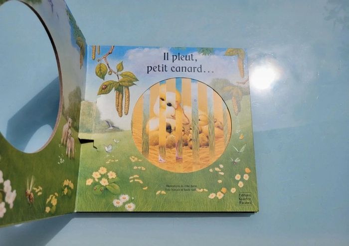 Superbe livre animé de fenêtres magiques, Il pleut petit canard.. Quatre fleuve - photo numéro 3