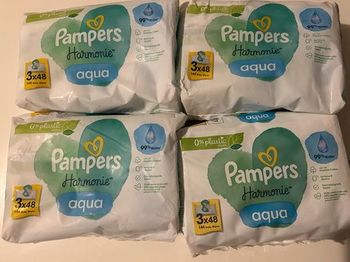 Lot de 12 paquets de 48 lingettes  Pampers NEUF 