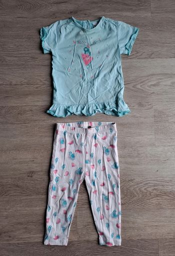 Ensemble t-shirt et legging 12-18 mois