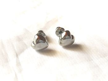 Boucles Oreilles Mini Petit Cœur Amour Bijoux Argentés Fantaisies Femmes