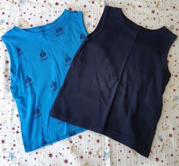Lot de 2 débardeurs bleus Kiabi 4 ans