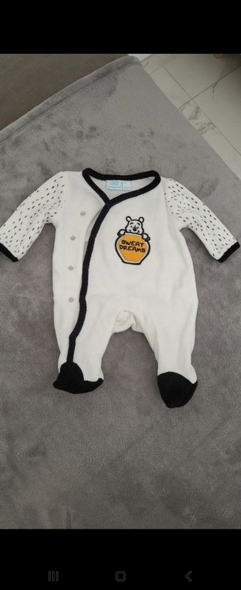 Pyjama velours naissance