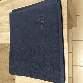 Serviette plage marine Tribord