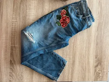 Jeans style bohème coupe droite