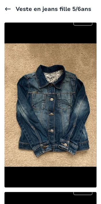 Veste jeans fille 5ans