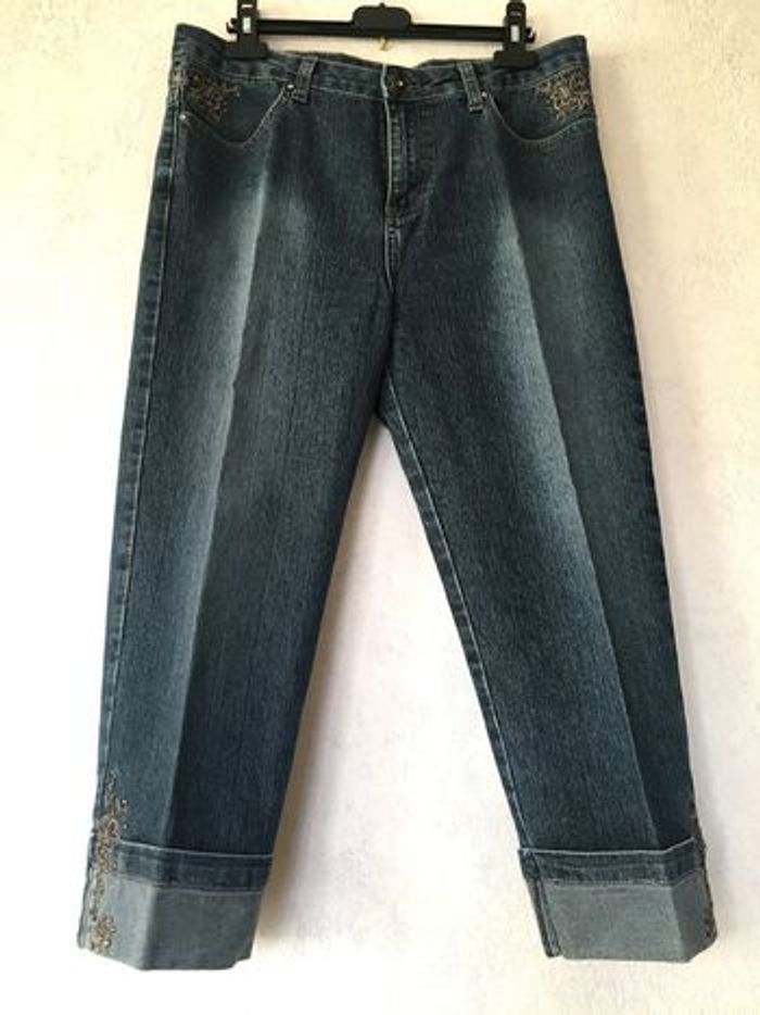 Pantacourt fantaisie en jean