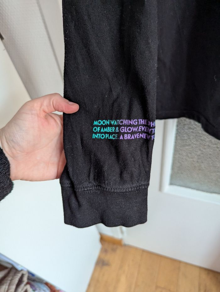 T shirt manches longues noir h et m taille M - photo numéro 3