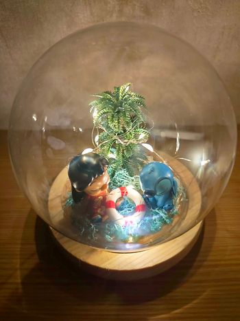 Boule en verre stitch 
