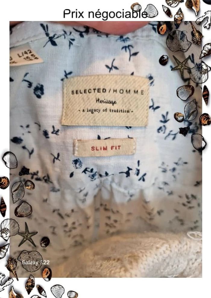 🌈 Chemise homme cérémonie "Selected" Taille L/42 parfait état 🌈 - photo numéro 4