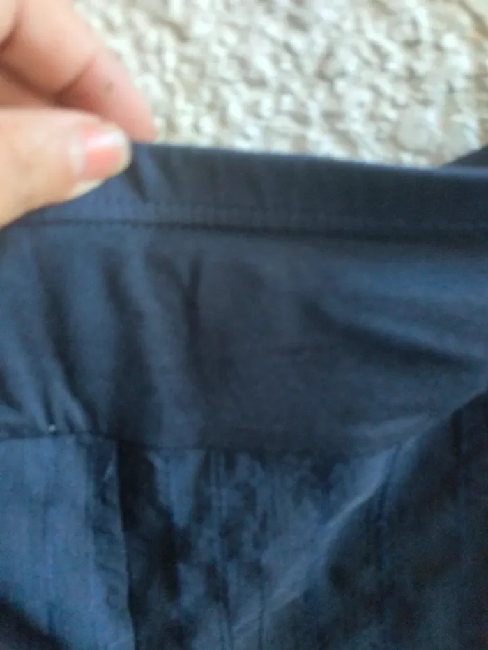 3 pantacourt élastique à la taille bleu vert taille L - photo numéro 6