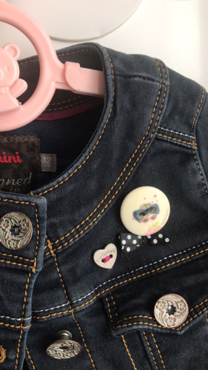 Veste jeans extensible 12 mois - photo numéro 2