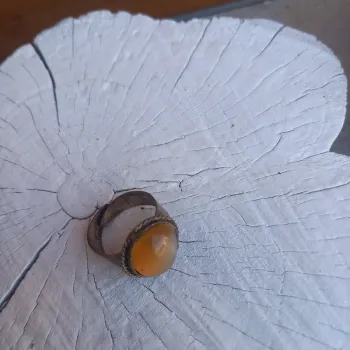 Bague vintage pierre ajustable