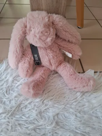 Doudou lapin rose Oscar