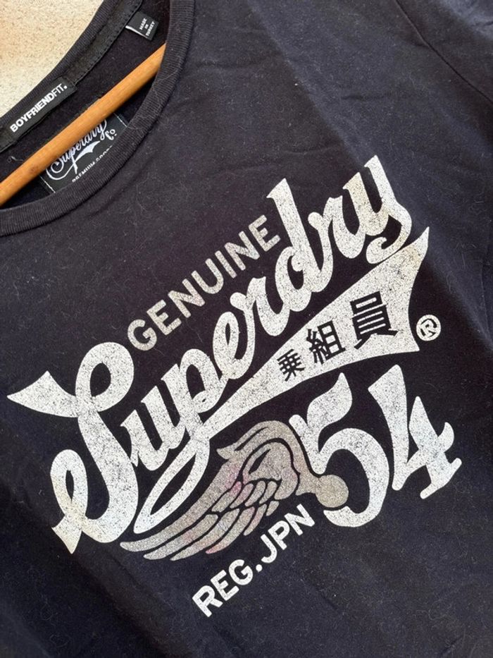 T-shirt noir superdry taille S - photo numéro 2