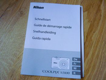 livret Notice Nikon coolpix S3100 appareil photo TBE