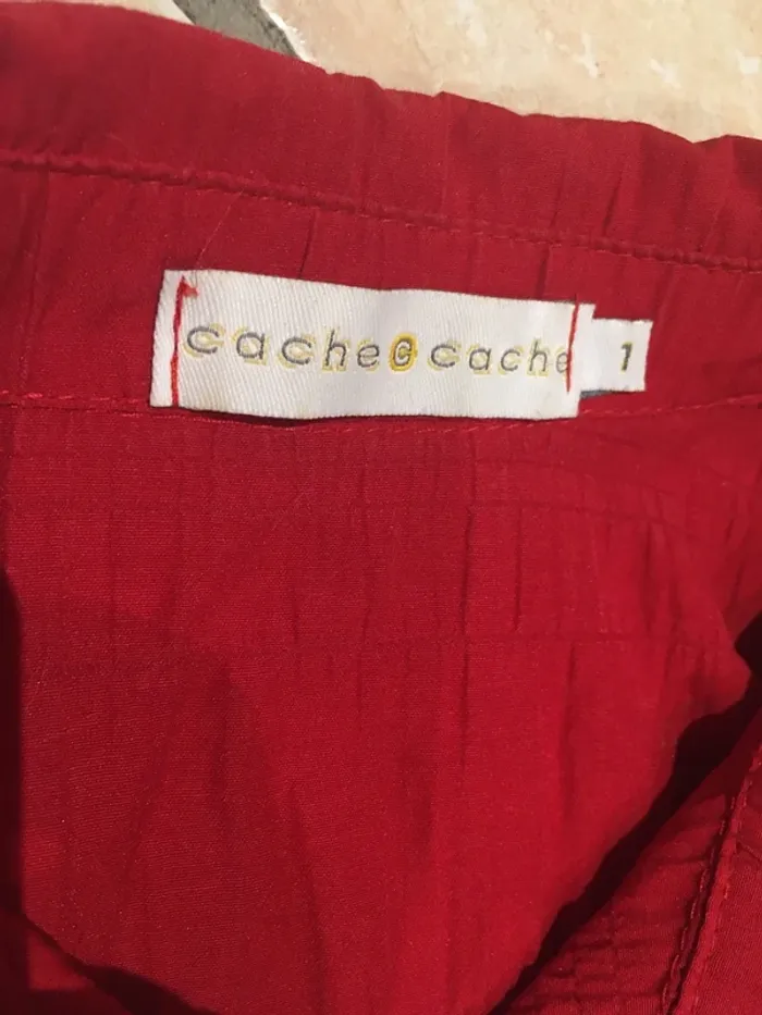 Superbe chemise gauffrée de marque Cache Cache en taille 38 en excellent état - photo numéro 5