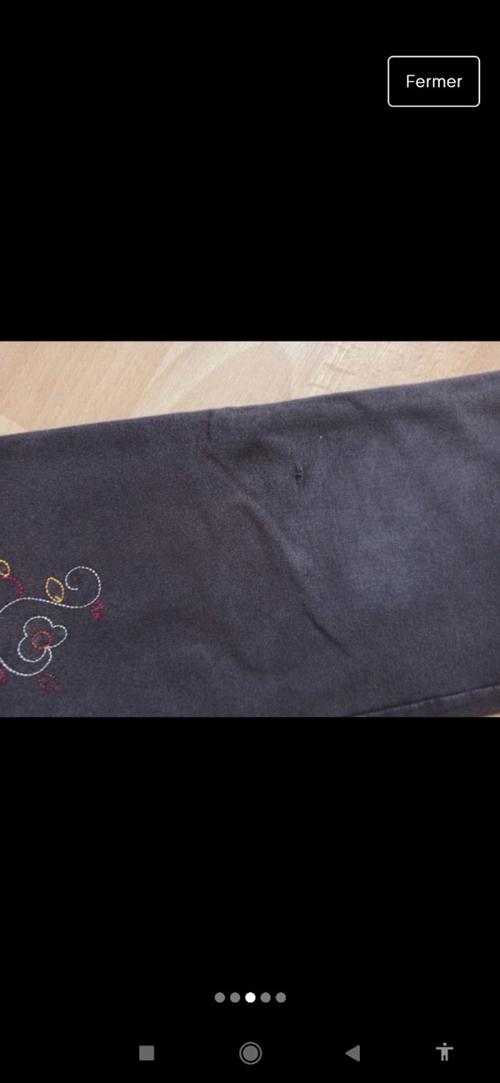 Jogging marron avec broderie - photo numéro 4