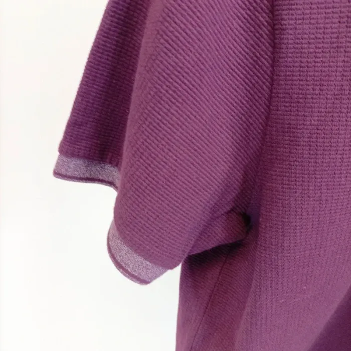 Polo tshirt violet col chemisier à boutons 100% coton taille M CMT A556 - photo numéro 2