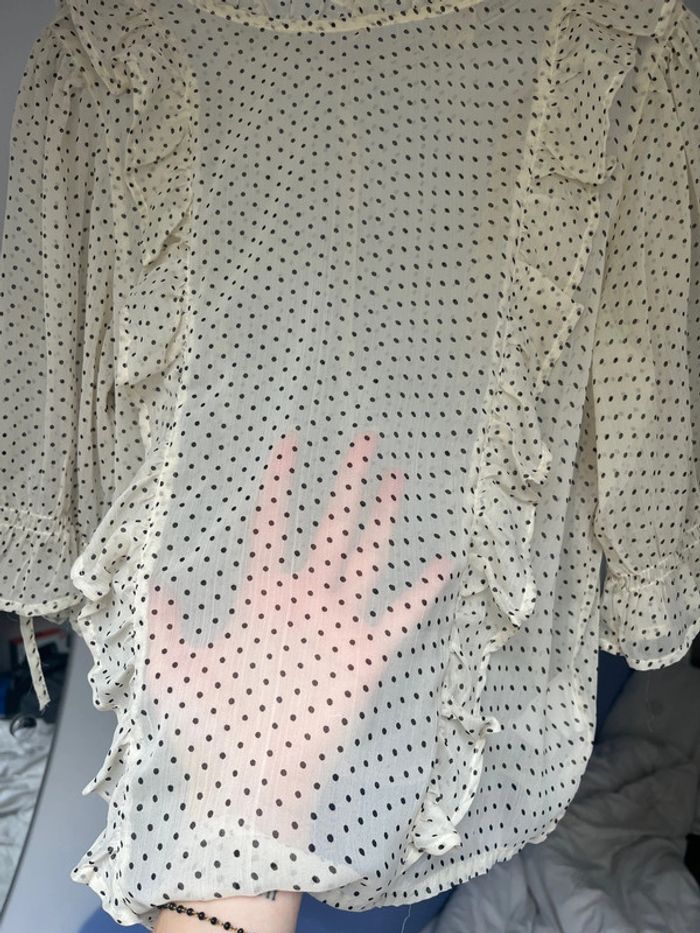 Blouse à pois transparente - photo numéro 2