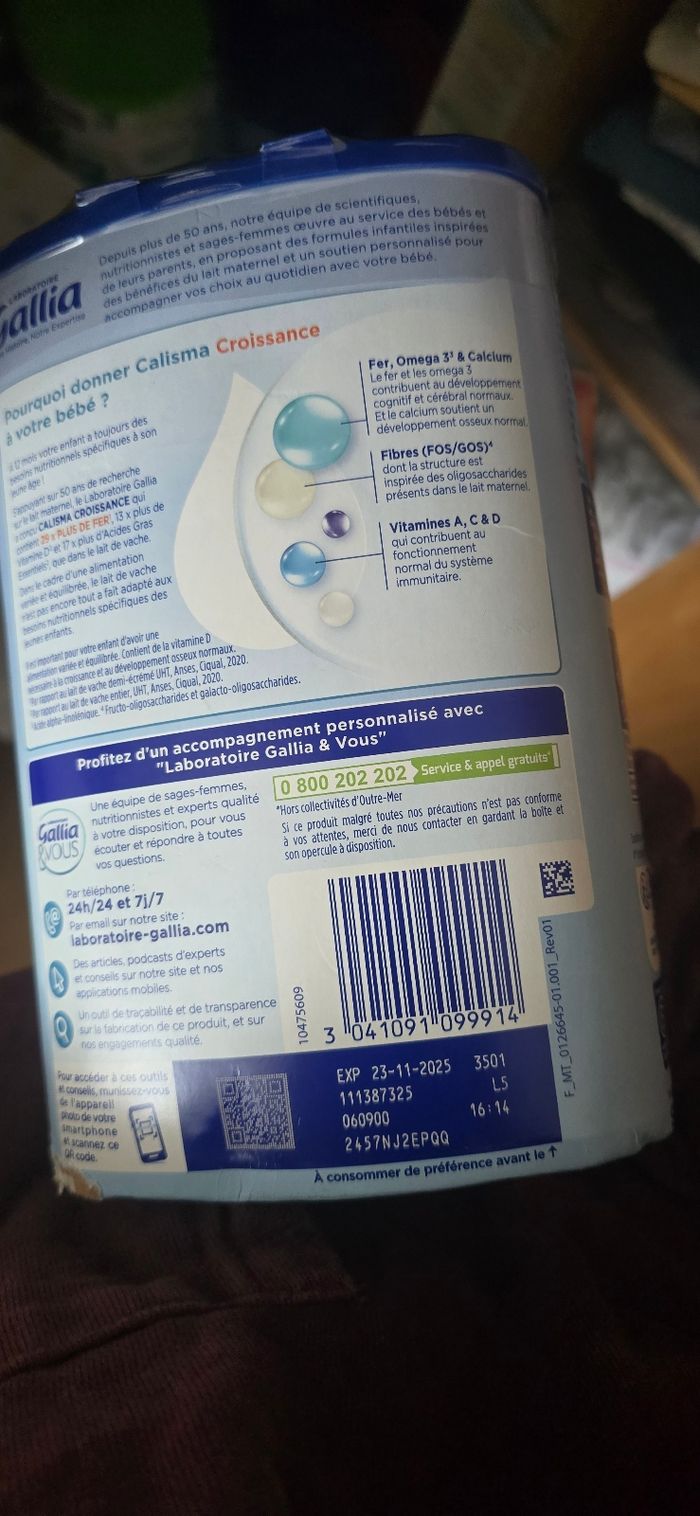 Lait gallia 3eme age - photo numéro 2