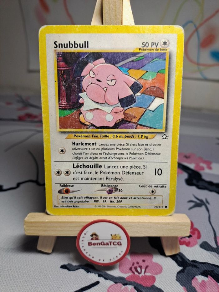 Carte Pokémon Snubbull 74/111 Neo Genesis ed2 Wizards Fr