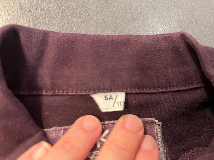 Veste jeans mauve  okaidi 6 ans - photo numéro 2