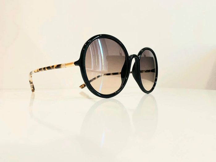 Lunette de soleil femme ronde marron bras léopard verres dégradés uvprotection catégorie 2 - photo numéro 3