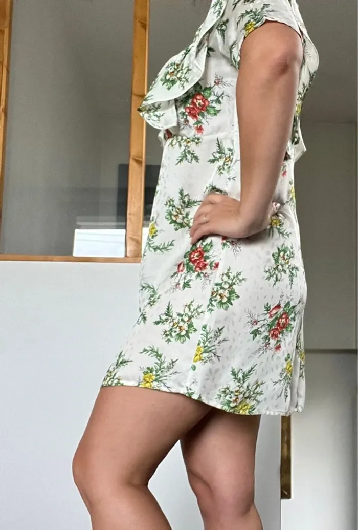 Robe été blanche fleurs sexy - photo numéro 4