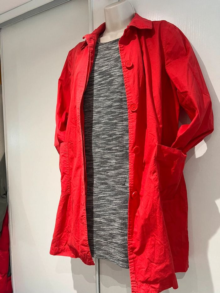 Nice things trench coat sans capuche Rouge taille S - photo numéro 6