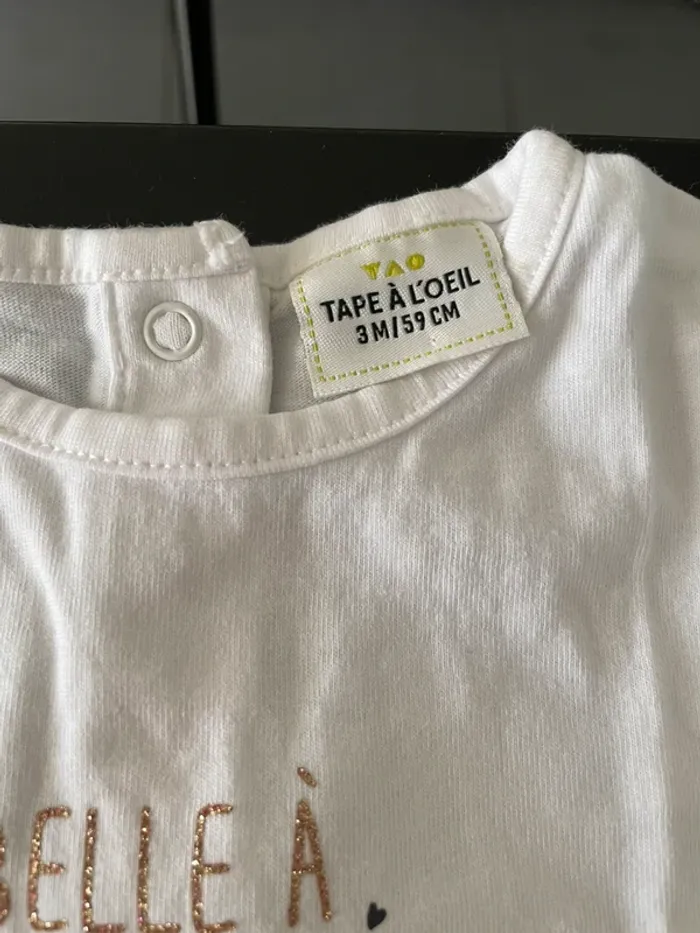 Lot de 3 teeshirt bébé fille 3 mois - photo numéro 2
